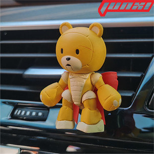 万代正品高达汽车载香薰摆件空调出风口挂手办机动战士KUMA熊霸3