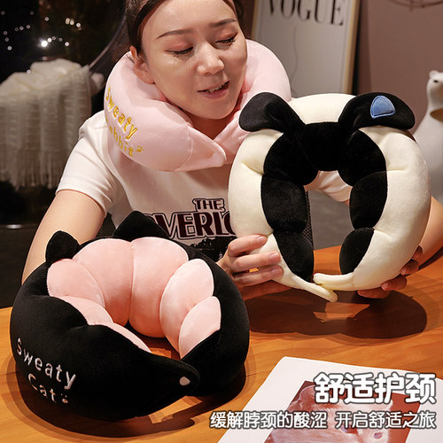u型枕护颈枕u形枕飞机脖枕护脖子旅行睡觉颈托护颈脖套颈椎防低头