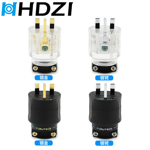 古河英标镀金电源插头