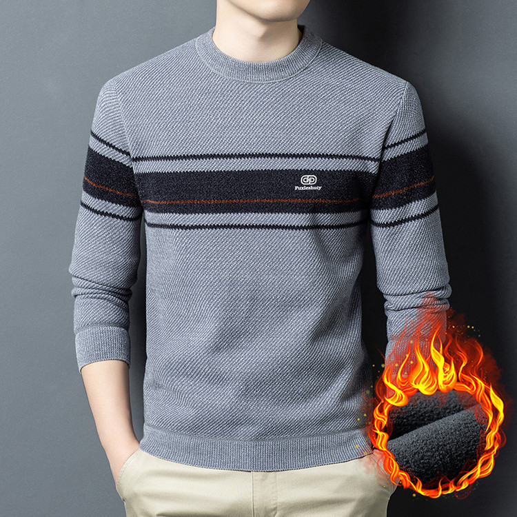 普通毛线圆领宽松简约休闲休闲风针织衫/毛衣