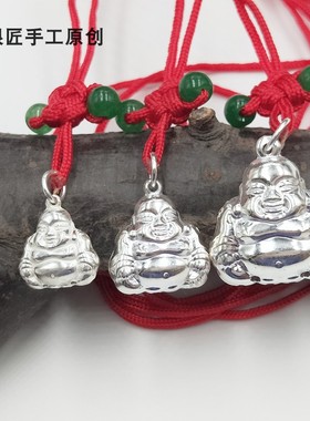 谢家银银佛吊坠    99足银弥陀佛项坠