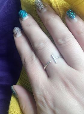 谢家银匠手工原创999足银戒指男女日韩个性尾戒简约一字食指指环