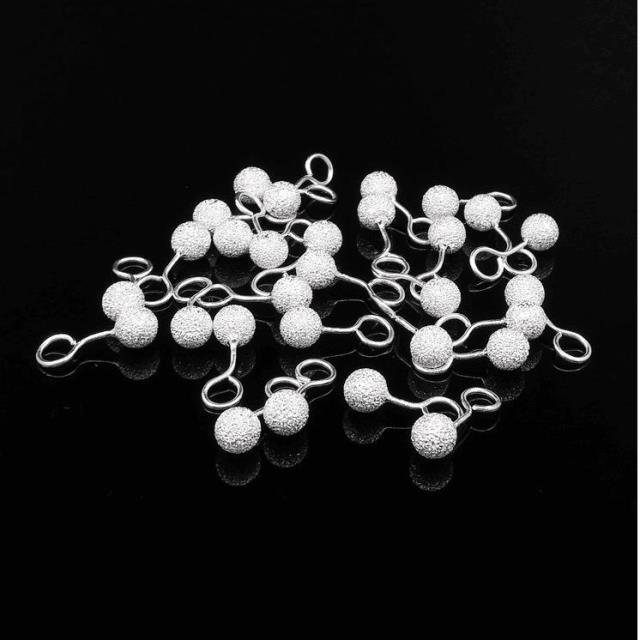 磨砂小银珠简约风耳钉