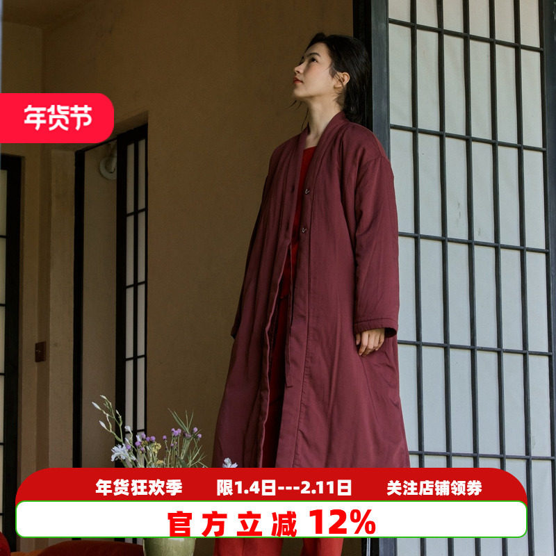 朵朵可可睡衣女2025新款冬加厚夹棉夹绒复古斜襟系带长款睡袍浴袍,女士内衣/男士内衣/家居服,睡袍/浴袍,淘宝优惠券,粉丝福利购,淘宝优惠卷