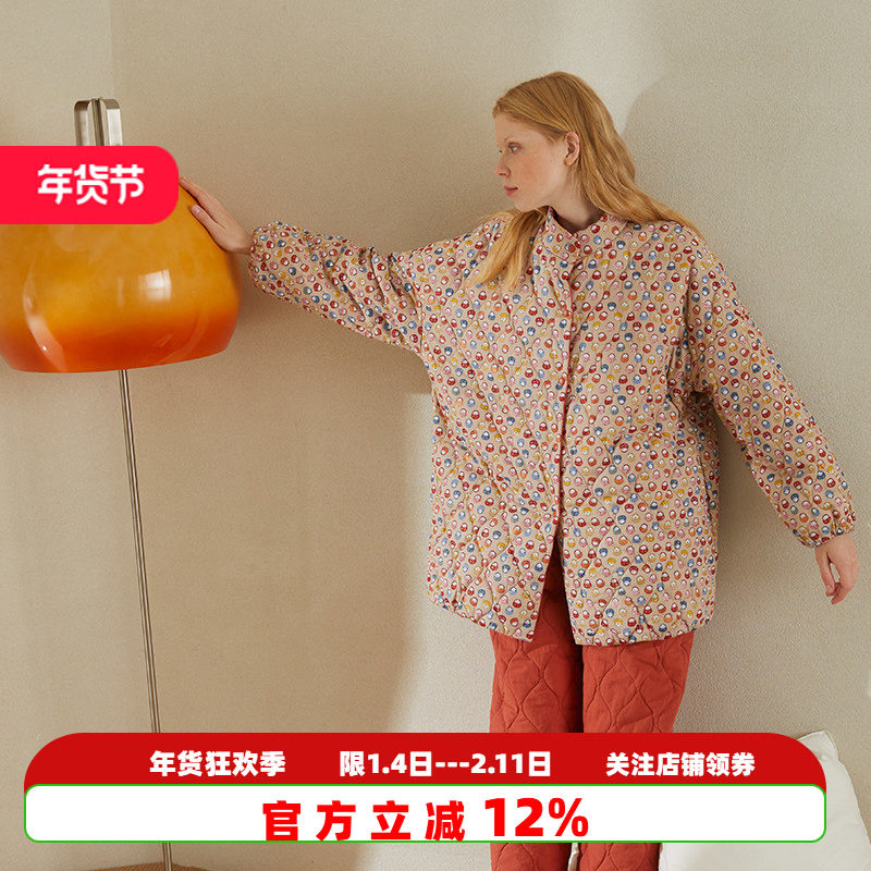 朵朵可可家居服新款冬季三层纯棉夹棉两面穿睡衣女中长款喜庆套装,女士内衣/男士内衣/家居服,睡衣/家居服套装,淘宝优惠券,粉丝福利购,淘宝优惠卷
