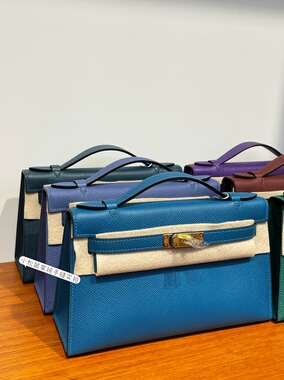 清仓⭐手缝蜡线一代凯莉包迷你小手掌纹KL22手拿晚宴女包mk1经典