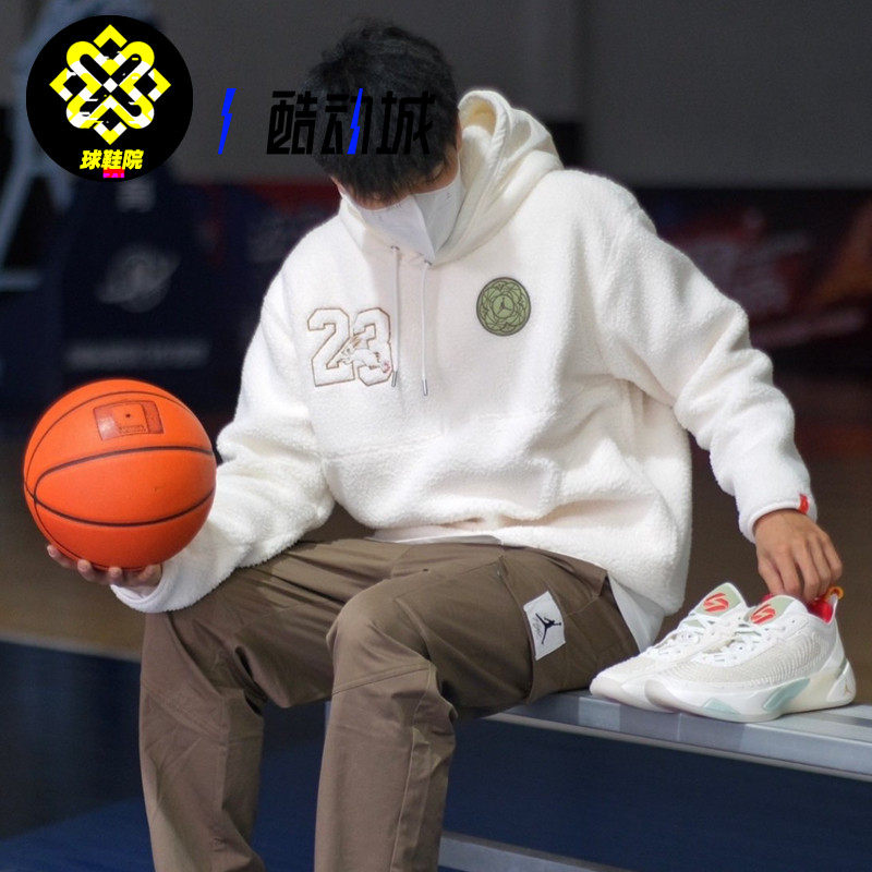 男子摇粒绒加绒连帽卫衣