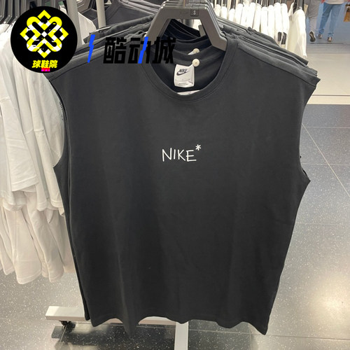 Nike耐克男子夏季透气字母宽松圆领无袖运动休闲T恤IH9266-010