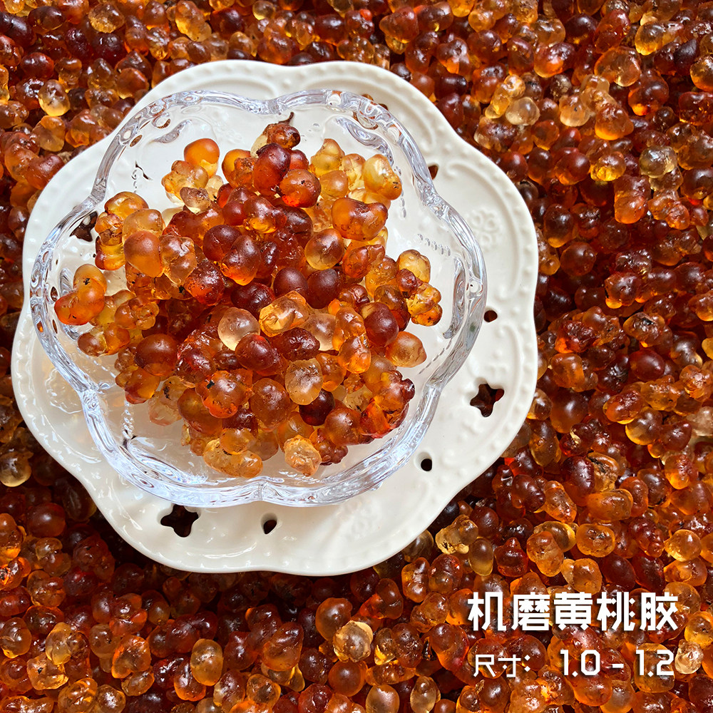 机器打磨桃胶1.0-1.2cm 去树皮 干净少杂质 桃胶 随州产地直发