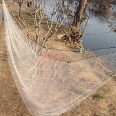 头网老式 槐渔 3米4米5米高月亮网夹夹网尼龙线挑网码 竹竿网赶渔网