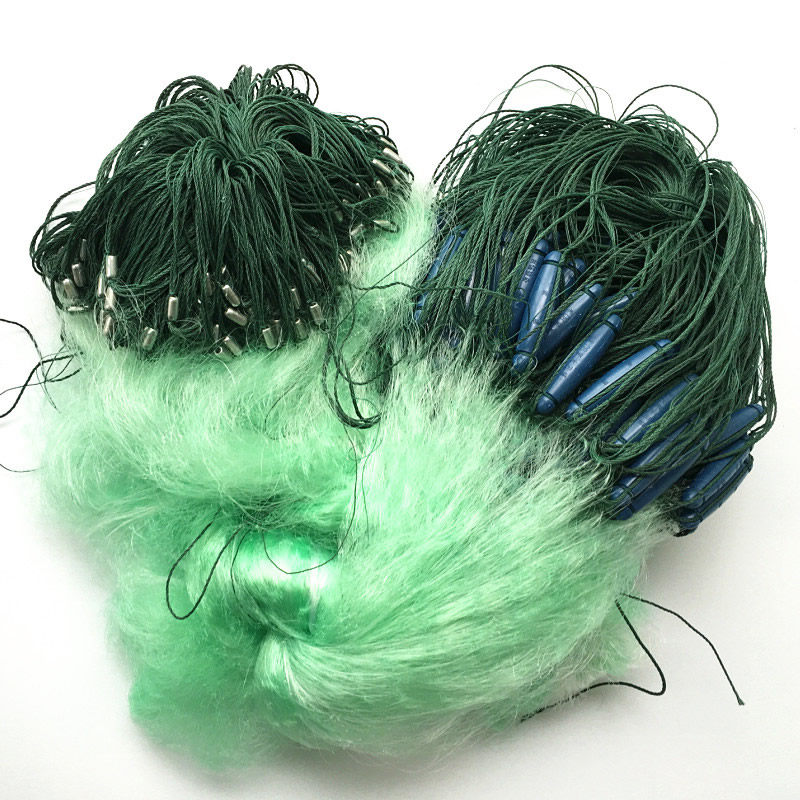 槐渔 2米-6米塑料浮通心坠三层渔网高强度柔丝三道纲捕鱼网粘网