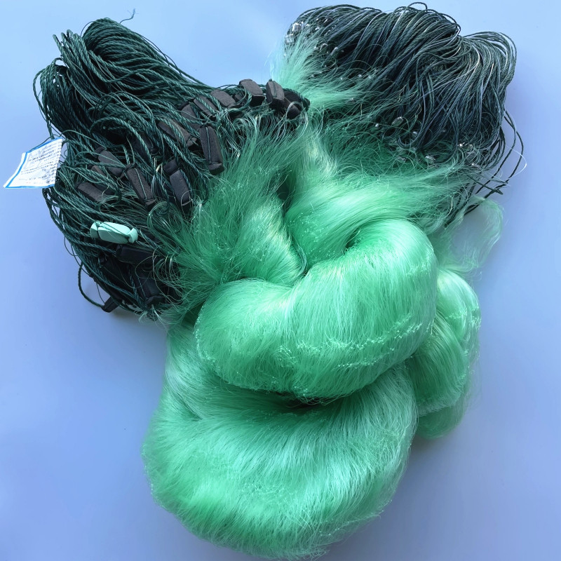 槐渔1.5-3米加粗25丝三层网柔丝绿丝沉网渔网捕鱼网