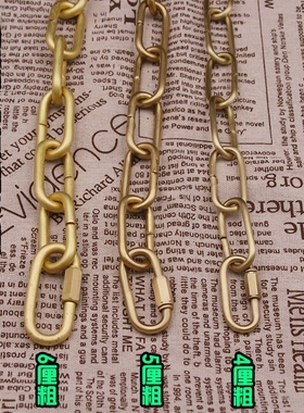 铜制黄铜全铜大型水晶灯吊链复古欧美风酒店大厅吊灯灯具防锈链子