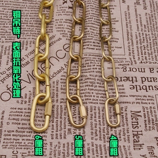 铜制黄铜全铜大型水晶灯吊链复古欧美风酒店大厅吊灯灯具防锈链子