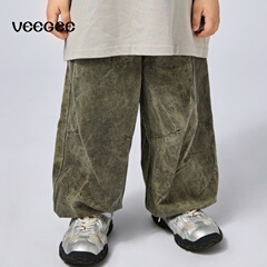 veegee迷彩运动长裤宽松舒适儿童百搭长裤透气百搭收口长裤男女童