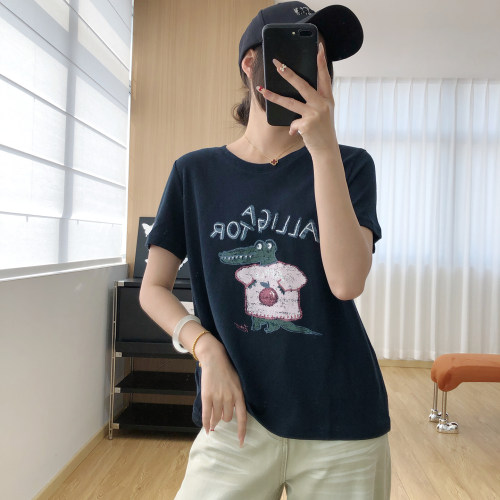 透气超舒服！麻感棉短袖T恤女夏