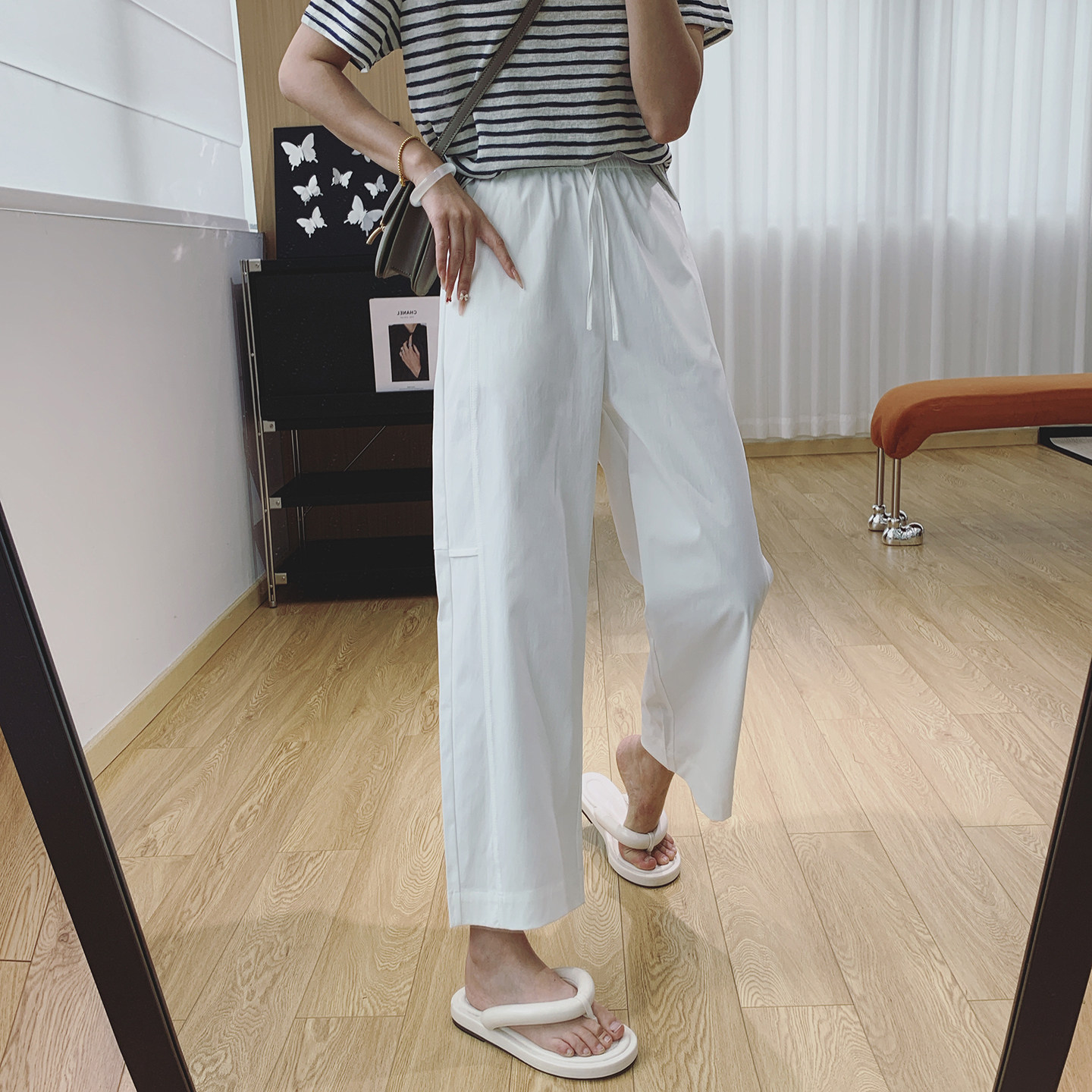 7A抗菌黑科技！抗皱超钛棉宽松直筒休闲裤女夏薄款裤子显瘦哈伦裤