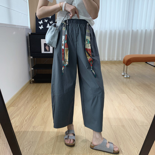 超轻薄速干气球裤！弯刀休闲裤女