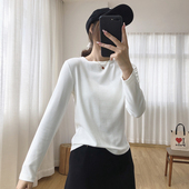 内搭打底衫 柔软亲肤纯色简约基础款 2025新款 T恤女春季 上衣 长袖