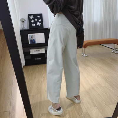 立体裁剪显瘦弯刀休闲裤女秋季