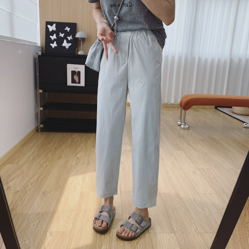 抗皱新科技！显瘦九分休闲裤女夏