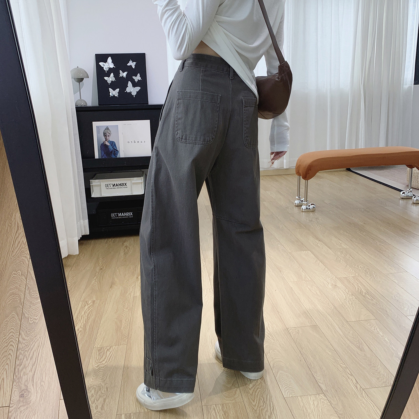 清仓特价 立体裁剪高腰显瘦弯刀牛仔裤女秋季裤子宽松阔腿裤春秋,女装/女士精品,牛仔裤,淘宝优惠券,粉丝福利购,淘宝优惠卷