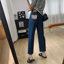 女夏季 高腰显瘦窄版 九分裤 清仓特价 子宽松直筒牛仔裤 薄款 阔腿裤 裤