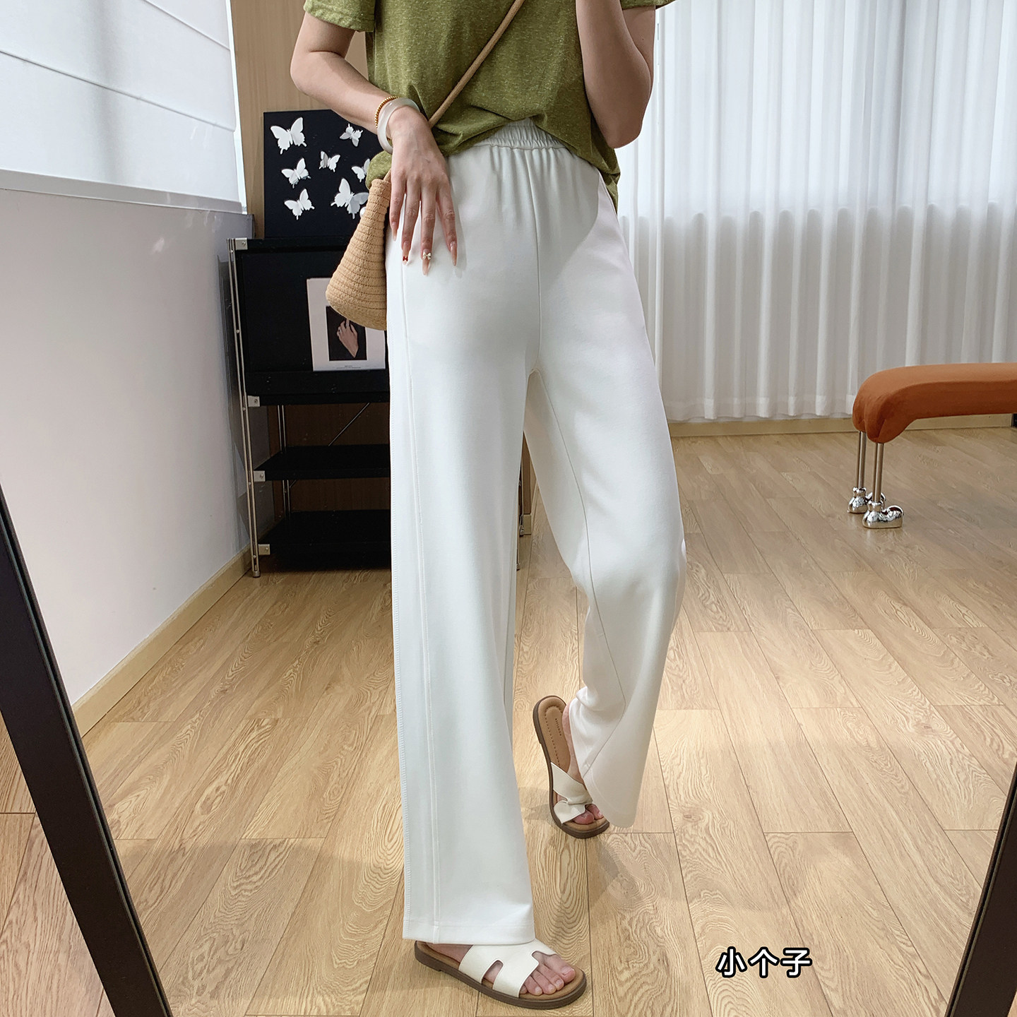 凉感莫代尔窄窄裤！直筒休闲裤女