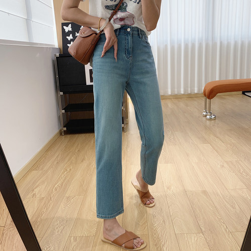 巨显瘦筷子腿！窄版直筒牛仔裤女