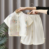 2025新款 日常可穿短袖 中国风薄款 汉服男童夏季 古装 儿童新中式 套装