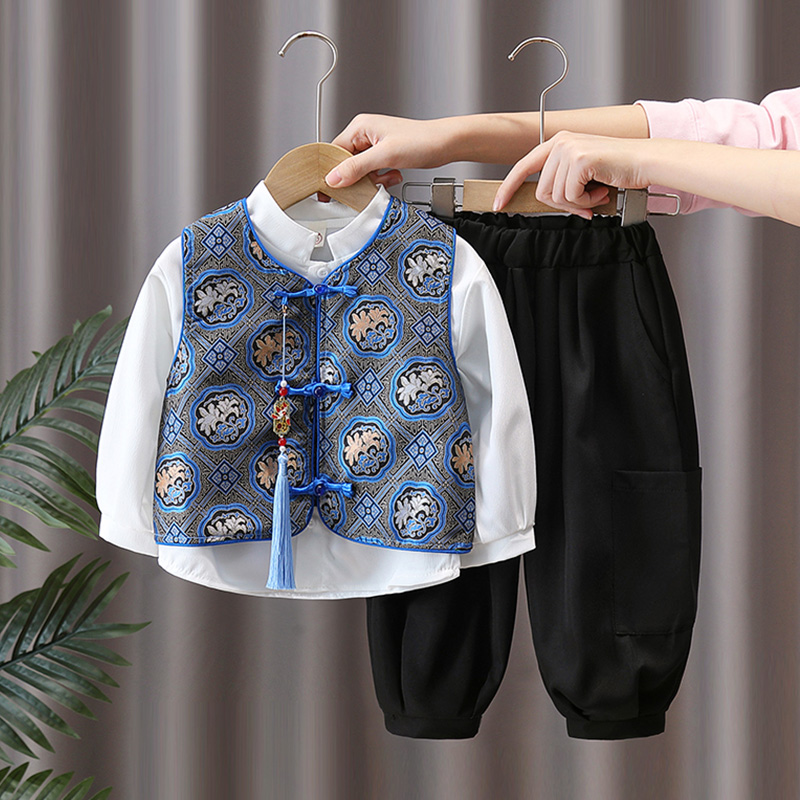 唐装男童春秋中国风古装三件套