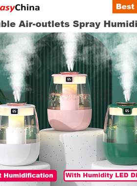 Double Air Outlets Spray Humidifier Type-C Silent Portablle