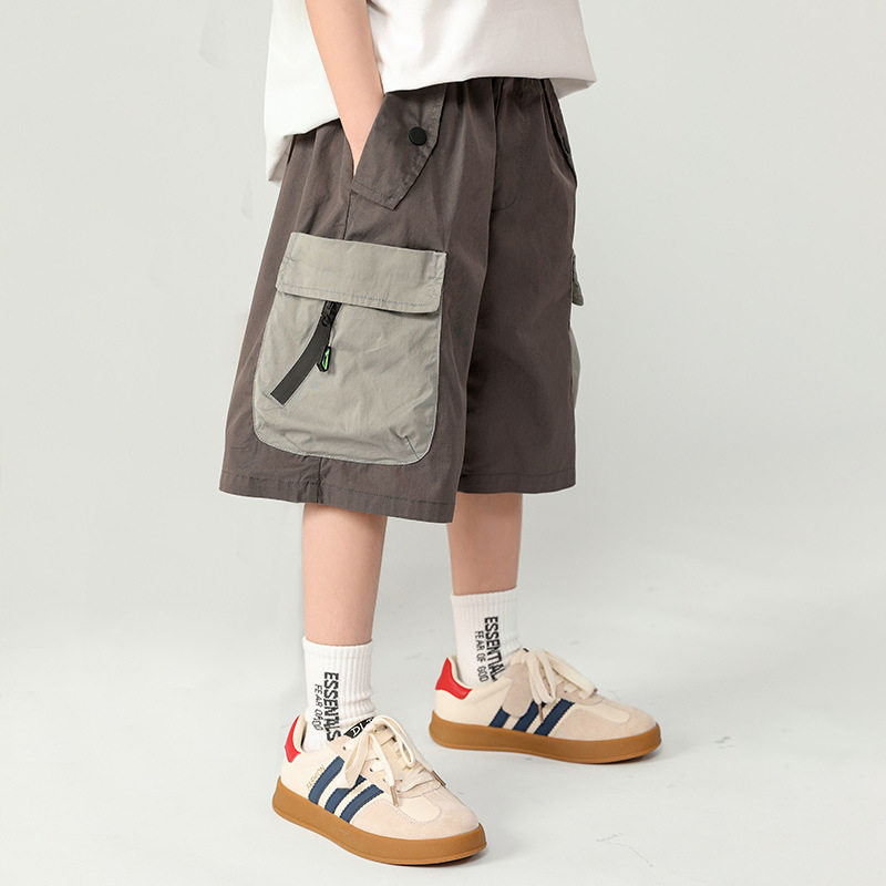 男童工装短裤夏季外穿宽松薄款韩版潮酷帅气休闲百搭男孩夏天裤子