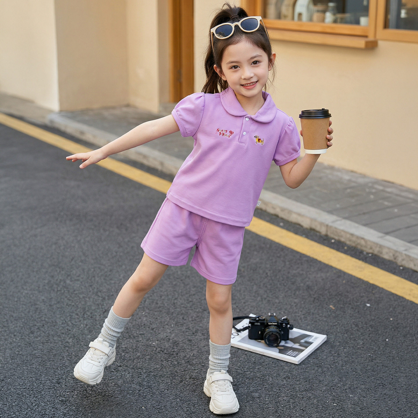 女童夏装休闲运动两件套
