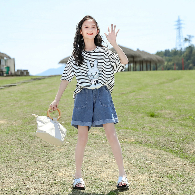 女童夏装短袖短裤两件套