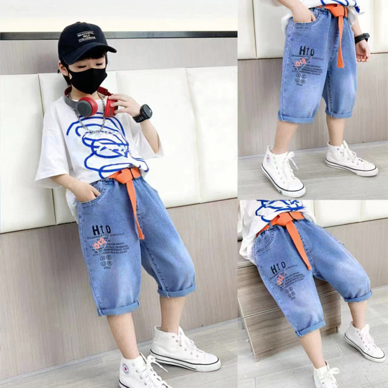 男童牛仔短裤2026夏季新款外穿薄款中裤韩版帅气男孩夏装五分裤子
