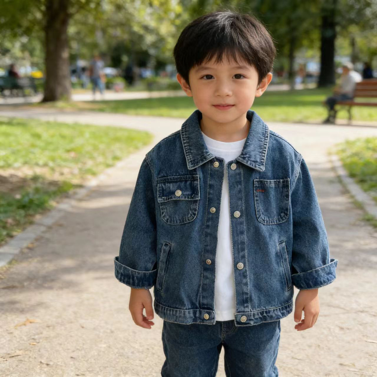 男童牛仔外套2026春季薄款痞帅男孩牛仔衬衫韩版男宝春秋长袖上衣