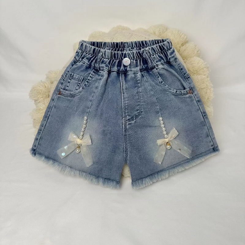 女童牛仔短裤夏季外穿休闲百搭五分裤女孩夏装洋气宽松薄款裤子