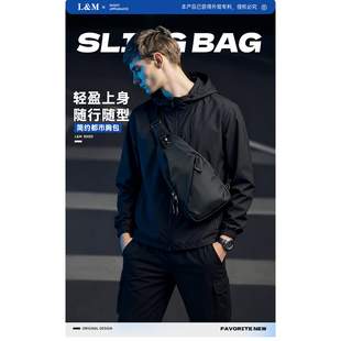 街头潮流斜挎胸包男轻便防水机能包休闲单肩包斜挎包男款 多功能