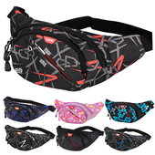 新款 腰包男女潮ins多功能大容量户外手机生意收钱包机动斜跨胸包