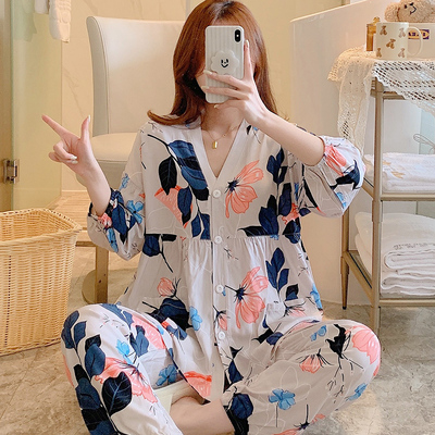 褐瞳女棉绸舒适柔软可外穿