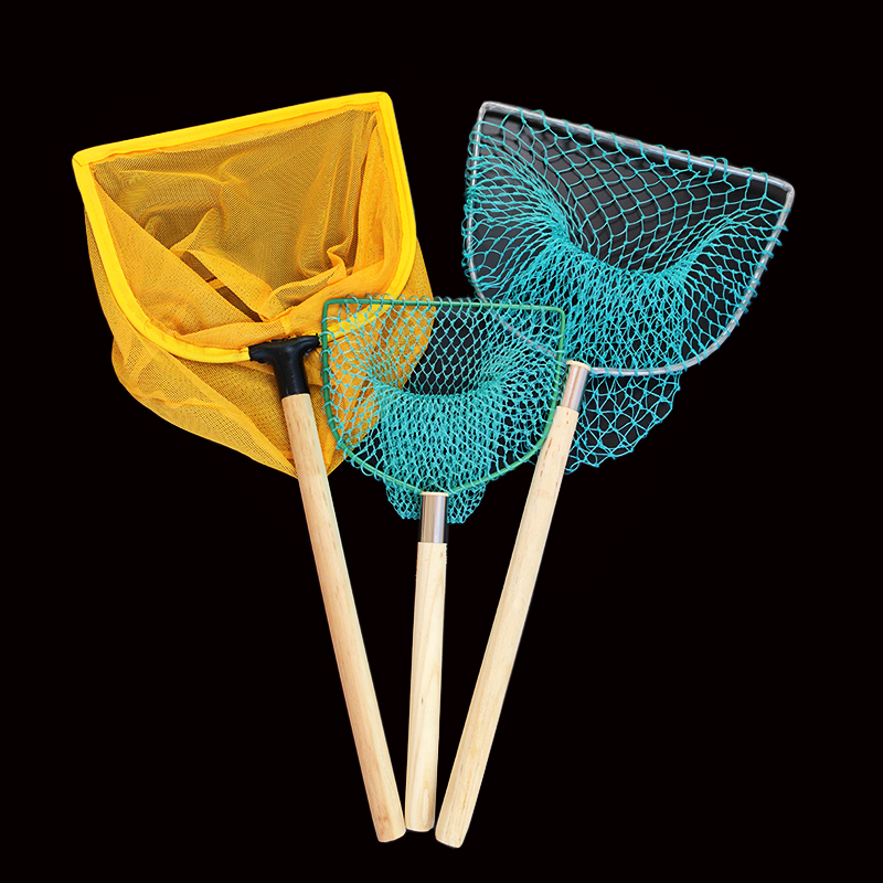 水产鱼网鱼捞抄网木柄手抄小眼工具虾米捞抓鱼网兜渔捞加密