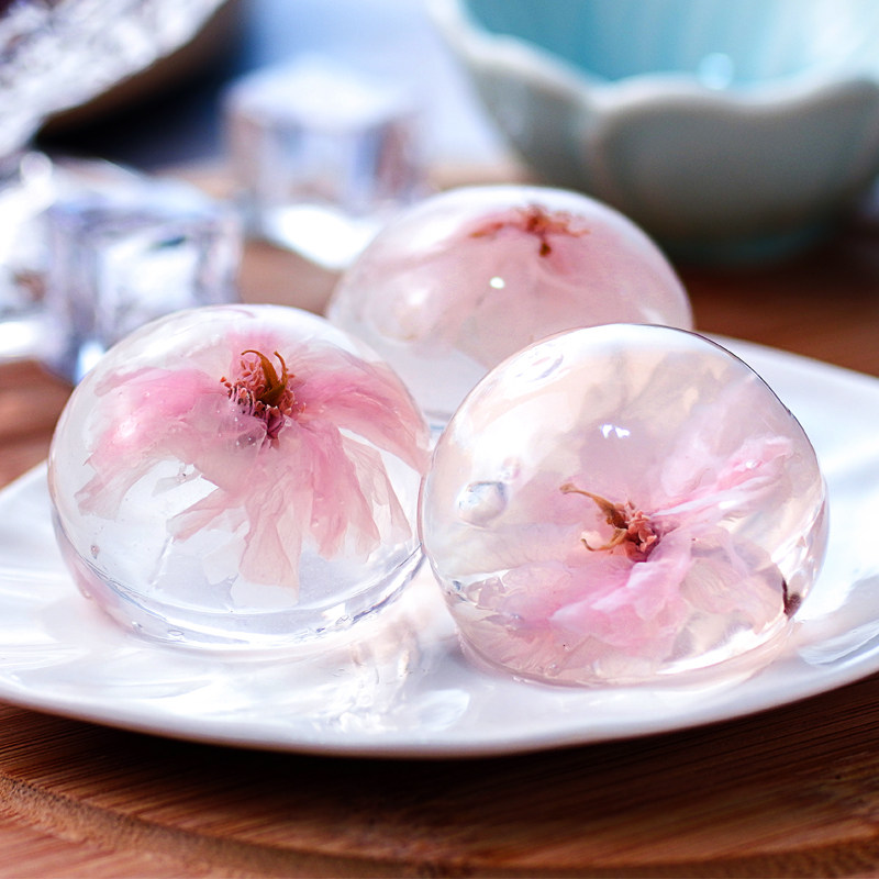 水信玄饼盐渍樱花茶套餐【赠4孔模具 50g樱花 量杯 量勺】