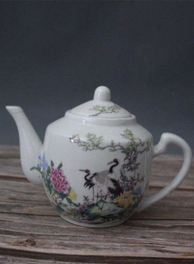 景德镇清光绪粉彩陶瓷装饰摆件