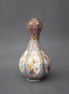 仿古风陶瓷雍正六方展柜家居装饰