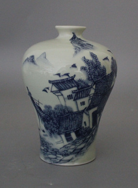 景德镇陶瓷同治江南水乡展柜摆件