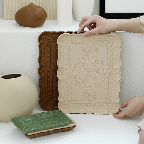 莫兰迪木质冷餐茶歇盘