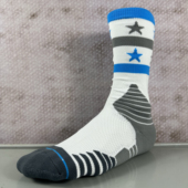 UZPO 篮球袜毛巾底加厚精英袜运动健身吸汗高帮美国队星星 美式