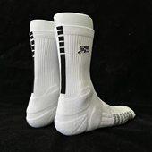 UZPO 防滑纱线字幕刺绣高帮能量条篮球袜毛巾底加厚精英袜