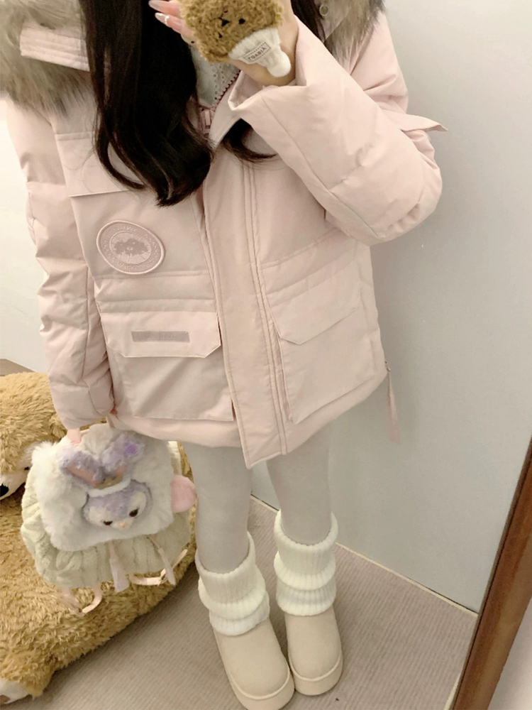 冬季羽绒棉服女款2025新款加厚保暖小个子工装派克服棉衣棉袄外套